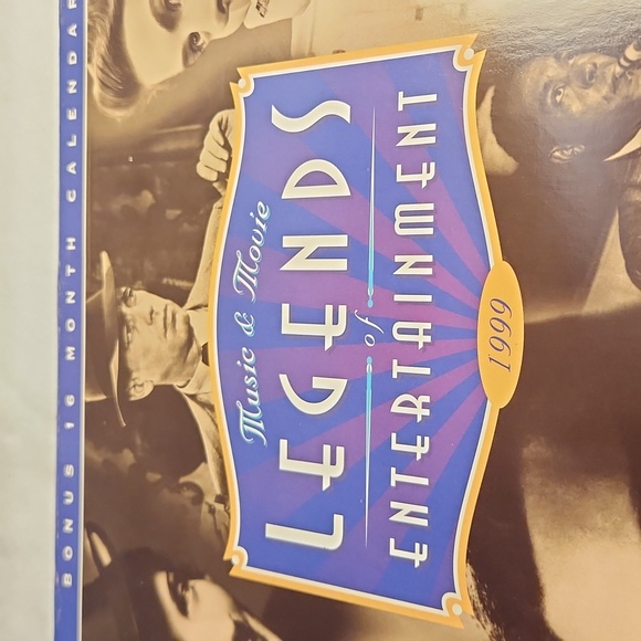 Vintage 1999 Cleo calendar Music And Movie Legends. Unused - Picture 2 of 5